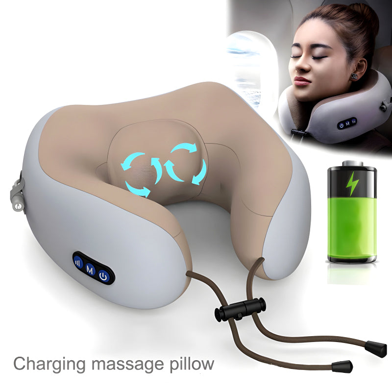 Electric U-Shaped Massage Pillow For Outdoor, Home, And Car Relaxation